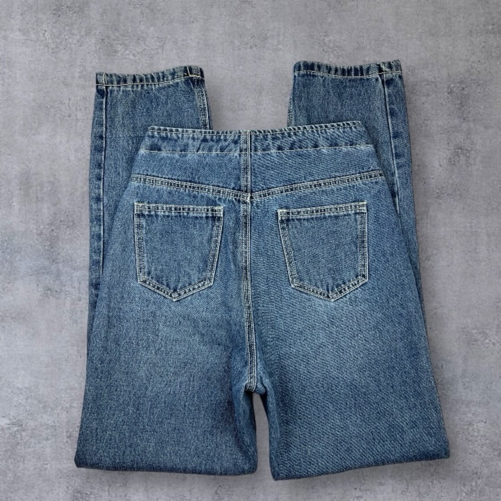 Princess Polly High Waist Button Up Straight Leg Jeans Sz: U/UK:6 / US: 2 /U: 34 - Picture 4 of 16